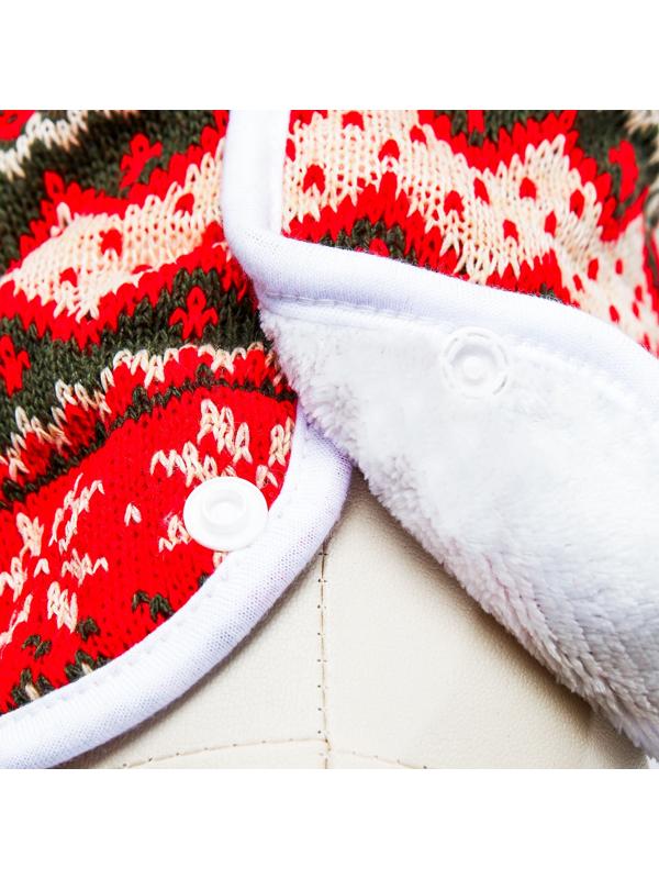 Кардиган с мишкой для собак, новогодний, размер M