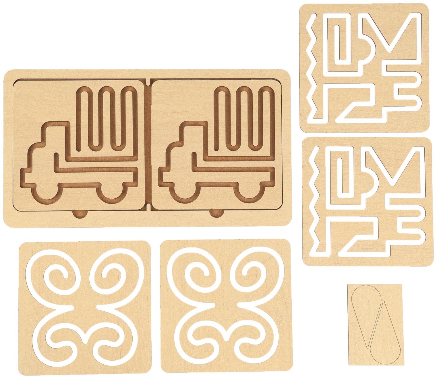 Развивающий набор нейротренажеров для детей «Межполушарные доски», 6 трафаретов
