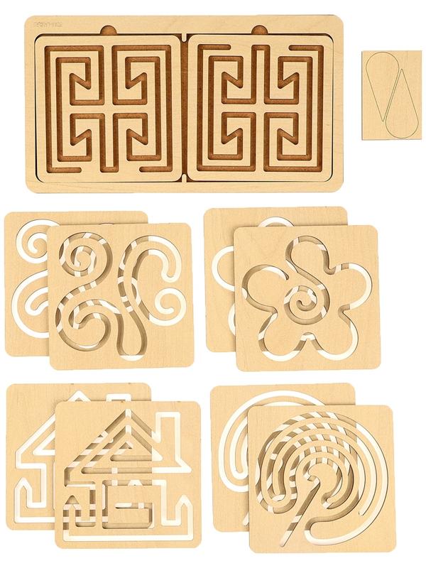 Развивающий набор нейротренажеров для детей «Межполушарные доски», 10 трафаретов