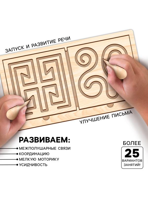 Развивающий набор нейротренажеров для детей «Межполушарные доски», 10 трафаретов