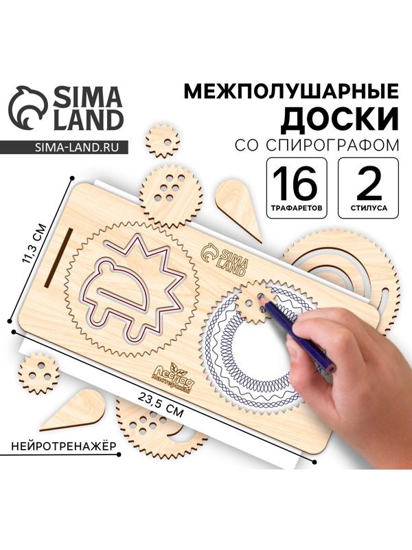 Развивающий набор нейротренажеров для детей «Межполушарные доски со спирографом»
