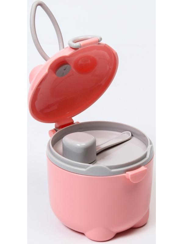 Контейнер для детского питания Мишка 1, 250 мл, в пакете, розовый