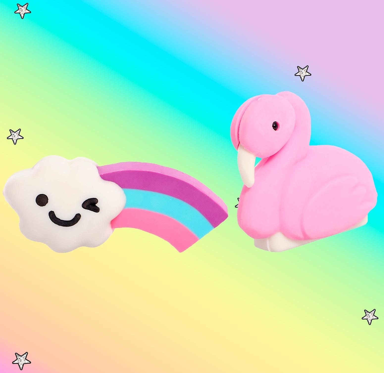 Игровой набор ластиков «Яркие краски», 6 шт., МИКС