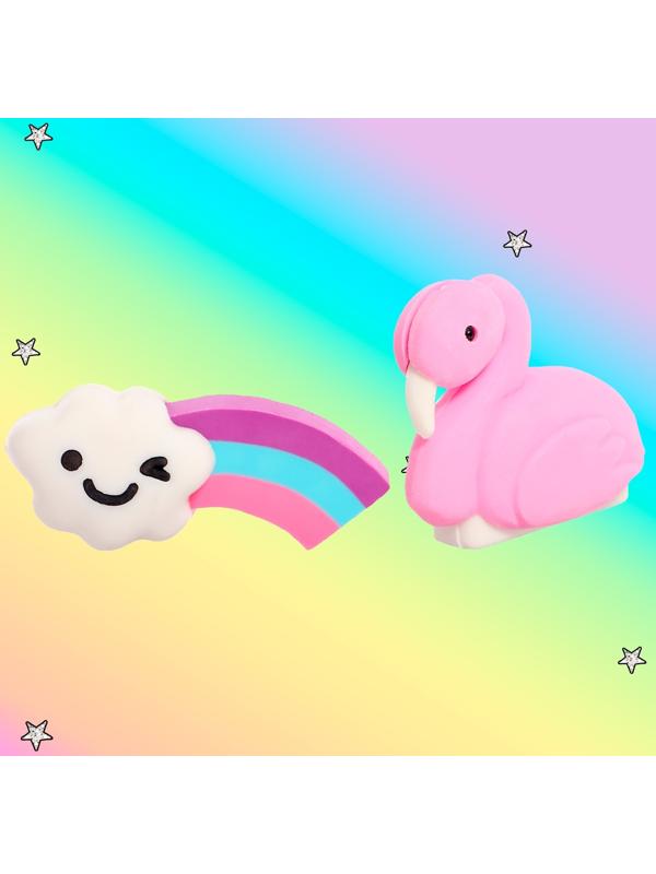 Игровой набор ластиков «Яркие краски», 6 шт., МИКС