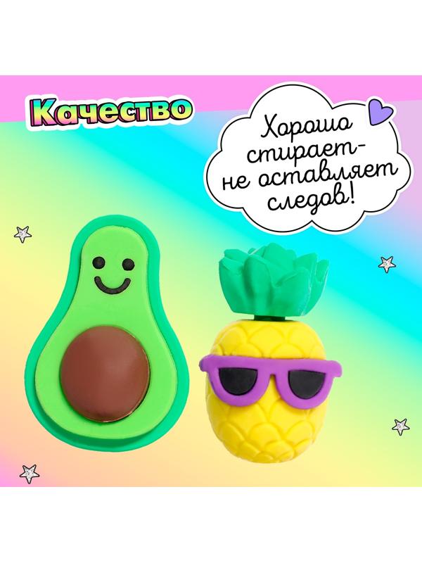 Игровой набор ластиков «Яркие краски», 6 шт., МИКС