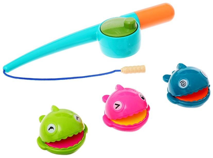 Магнитная рыбалка «Забавные рыбки», 3 рыбки, удочка, МИКС