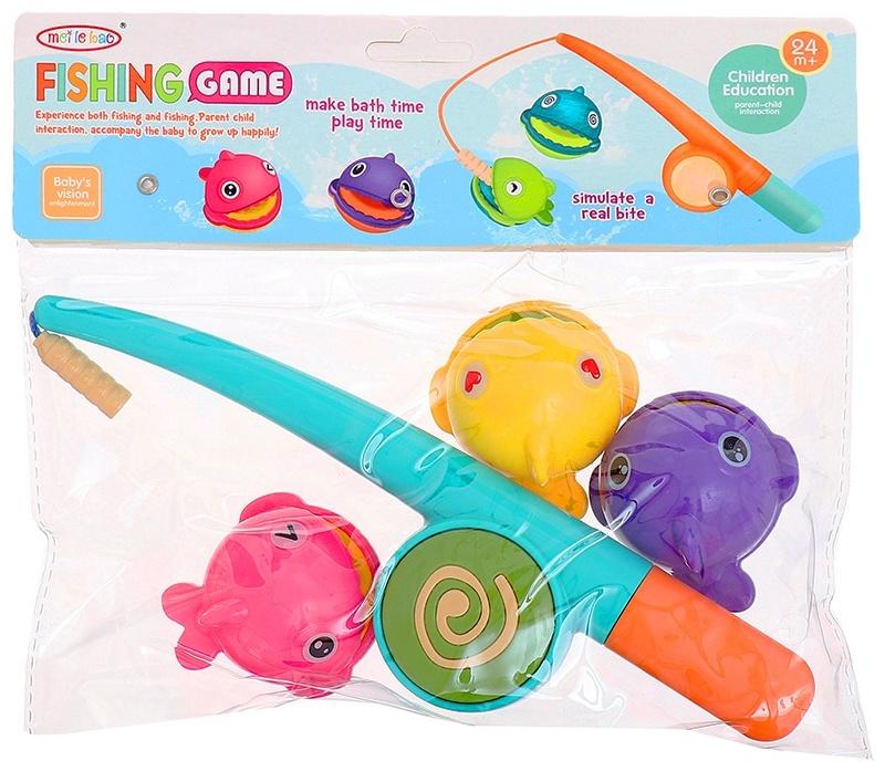 Магнитная рыбалка «Забавные рыбки», 3 рыбки, удочка, МИКС