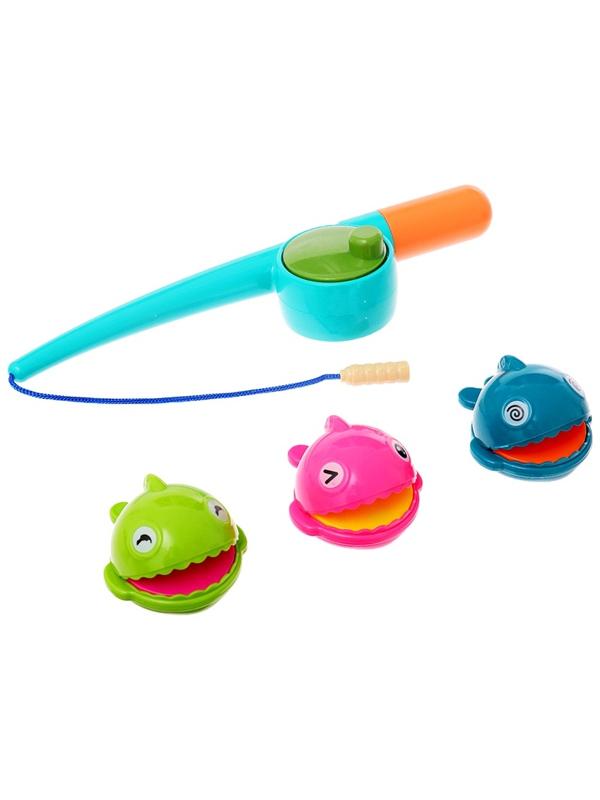 Магнитная рыбалка «Забавные рыбки», 3 рыбки, удочка, МИКС