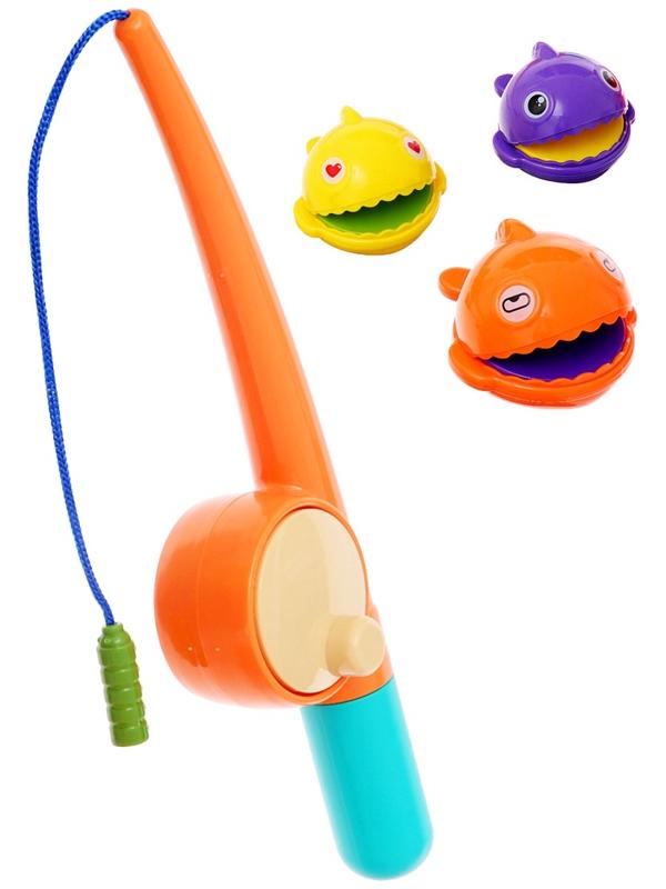 Магнитная рыбалка «Забавные рыбки», 3 рыбки, удочка, МИКС