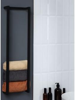 Держатель для полотенец, 10×23,3×80 см, чёрный