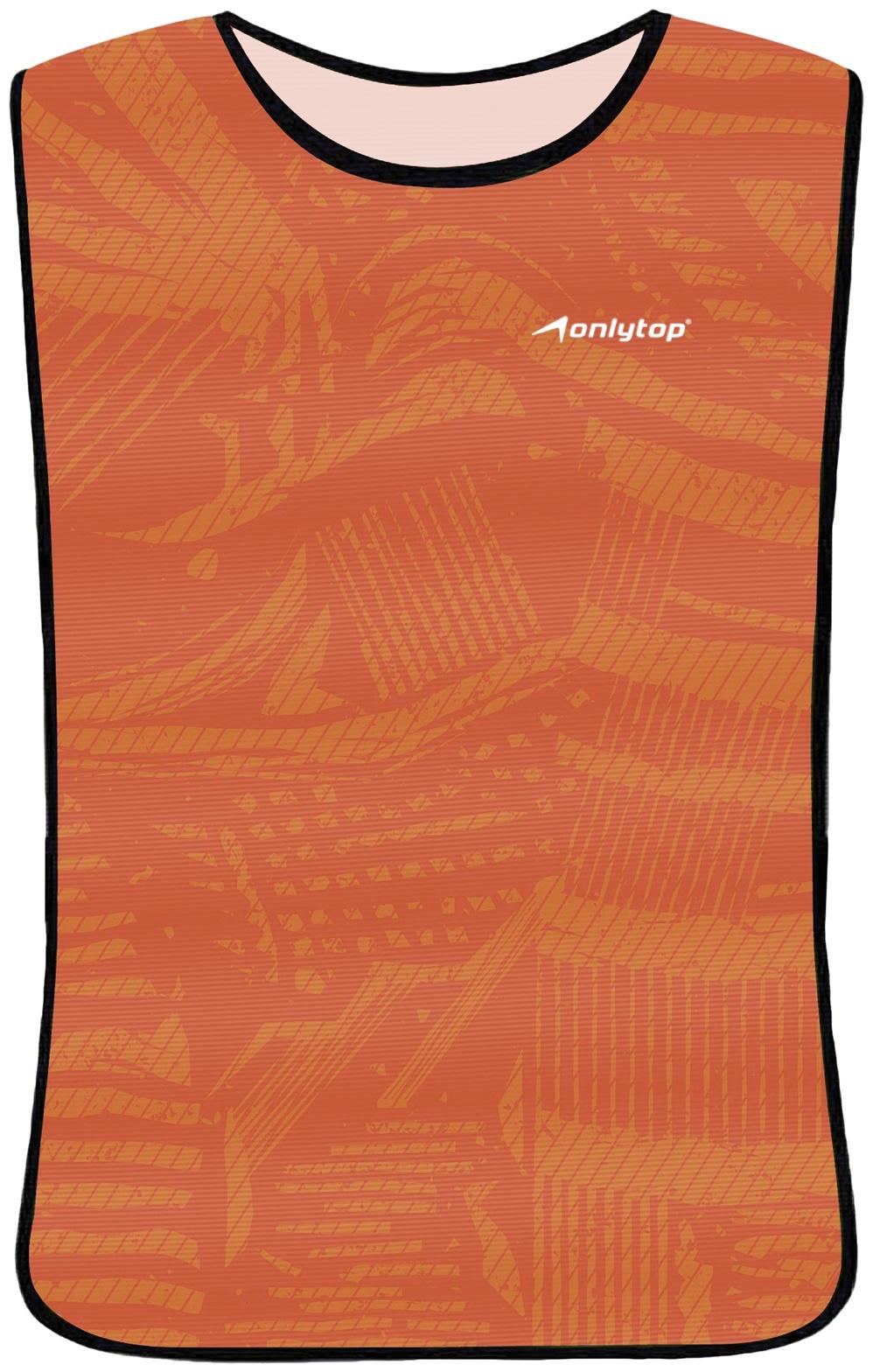 Манишка футбольная на резинке ONLYTOP Print, р. 50-56, цвет оранжевый