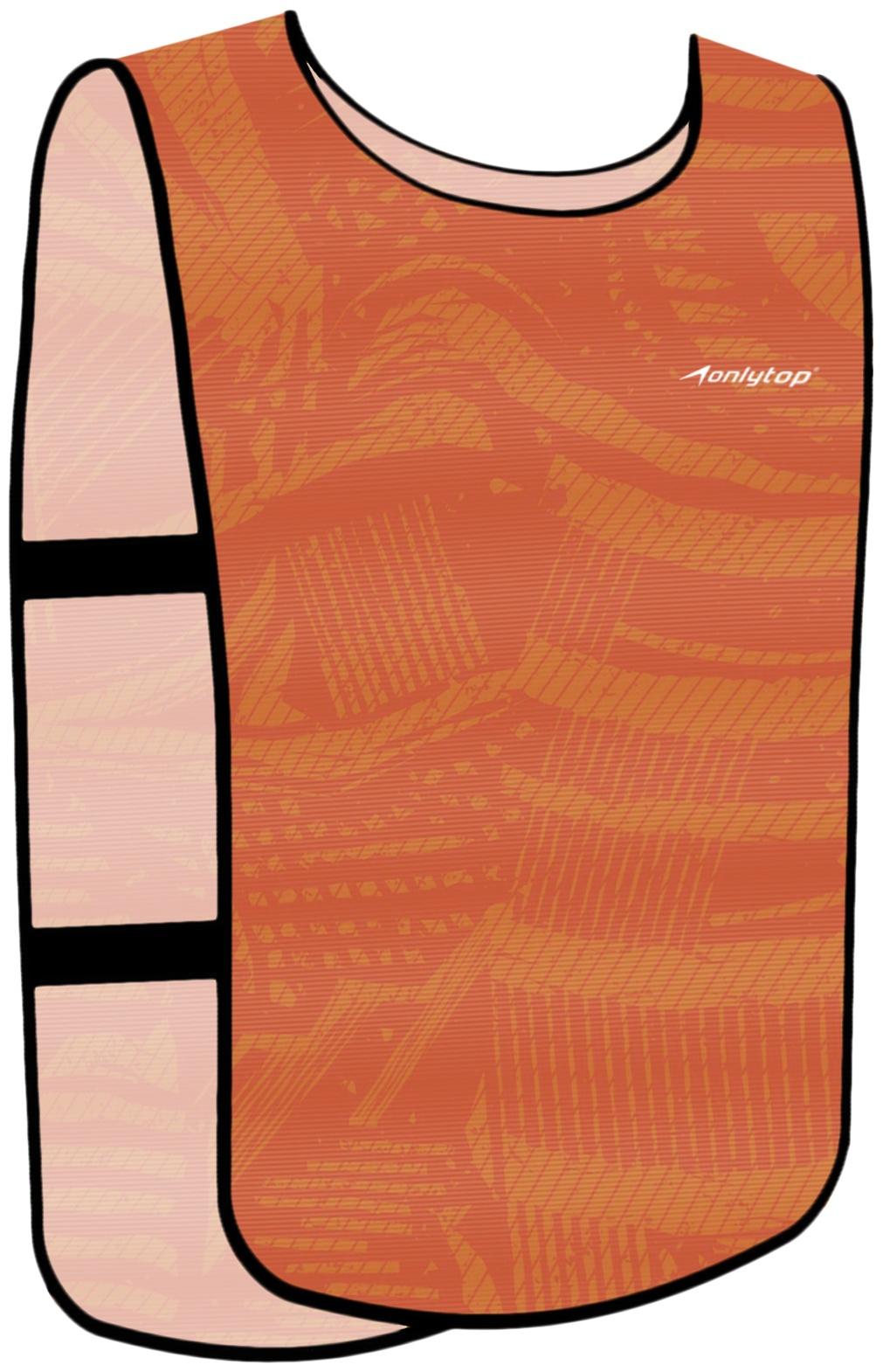 Манишка футбольная на резинке ONLYTOP Print, р. 50-56, цвет оранжевый