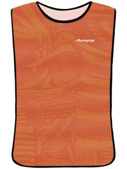 Манишка футбольная на резинке ONLYTOP Print, р. 50-56, цвет оранжевый