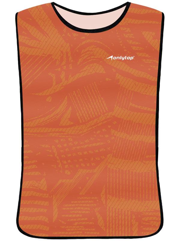 Манишка футбольная на резинке ONLYTOP Print, р. 50-56, цвет оранжевый