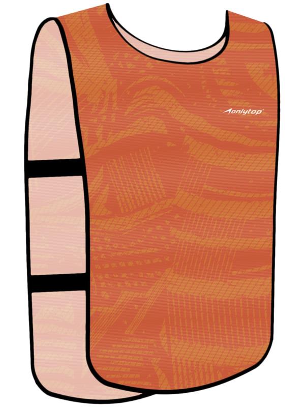 Манишка футбольная на резинке ONLYTOP Print, р. 50-56, цвет оранжевый