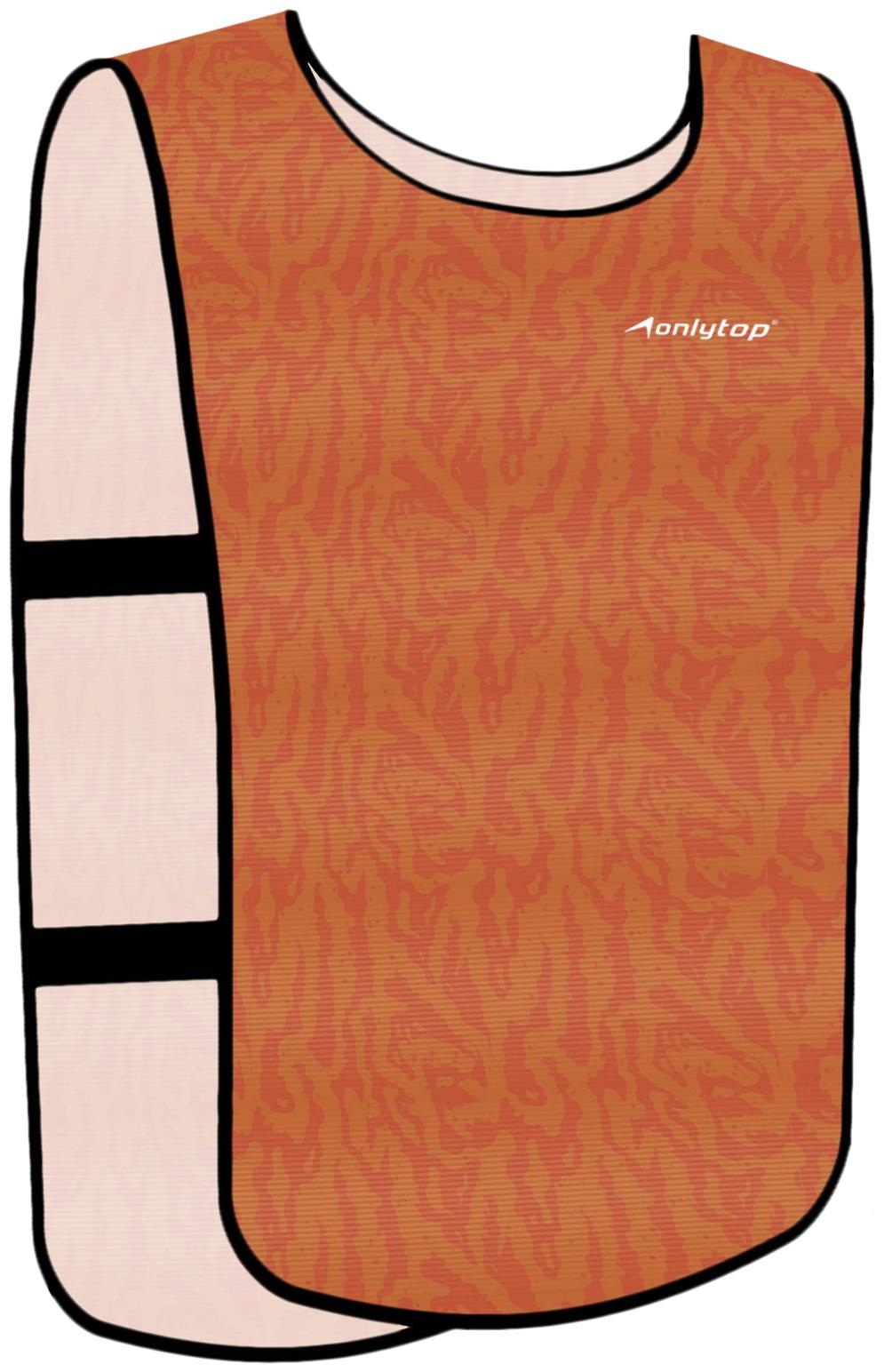 Манишка футбольная детская на резинке ONLYTOP Print, р. 36-40, цвет оранжевый