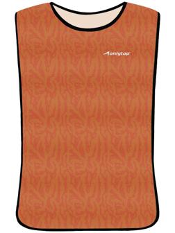 Манишка футбольная детская на резинке ONLYTOP Print, р. 36-40, цвет оранжевый