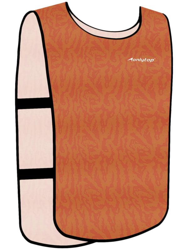 Манишка футбольная детская на резинке ONLYTOP Print, р. 36-40, цвет оранжевый