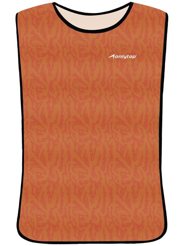 Манишка футбольная детская на резинке ONLYTOP Print, р. 36-40, цвет оранжевый