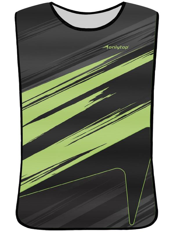 Манишка футбольная детская на резинке ONLYTOP Checkmark, р. 36-40, цвет зелёный