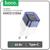 Сетевое зарядное устройство Hoco C125A, 1 Type-C, 20 Вт, прозрачное, PD + QC, синие