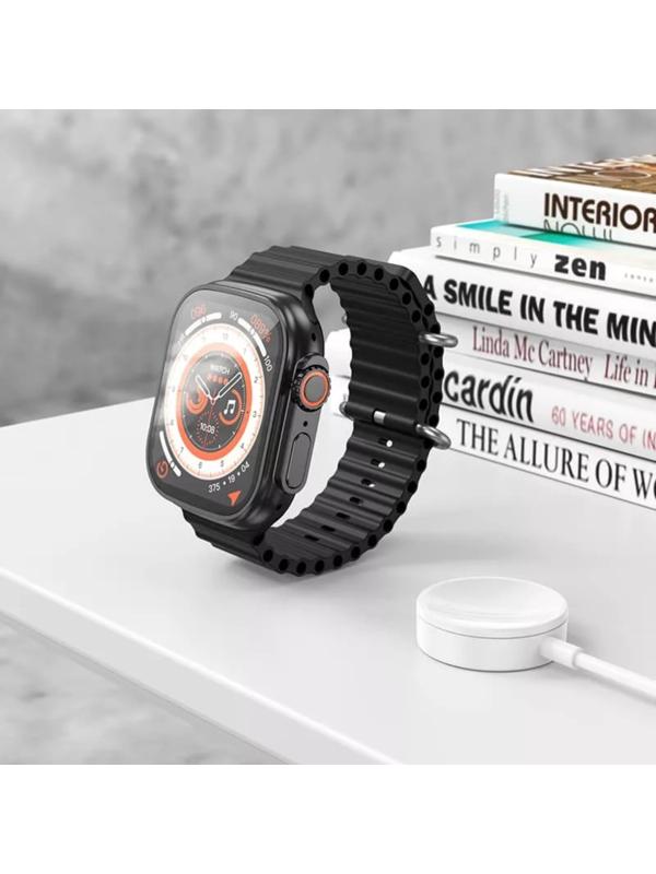 Смарт-часы Hoco Y12 Ultra, 1.96, 240х280, BT5.0, 320 мАч, поддержка вызова,Lightning,чёрные