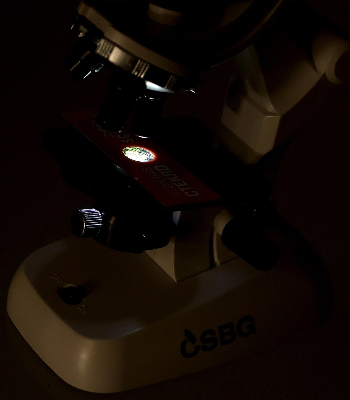 Микроскоп, с планетой, держатель для телефона, подсветка, увеличение x100, x400, x1200