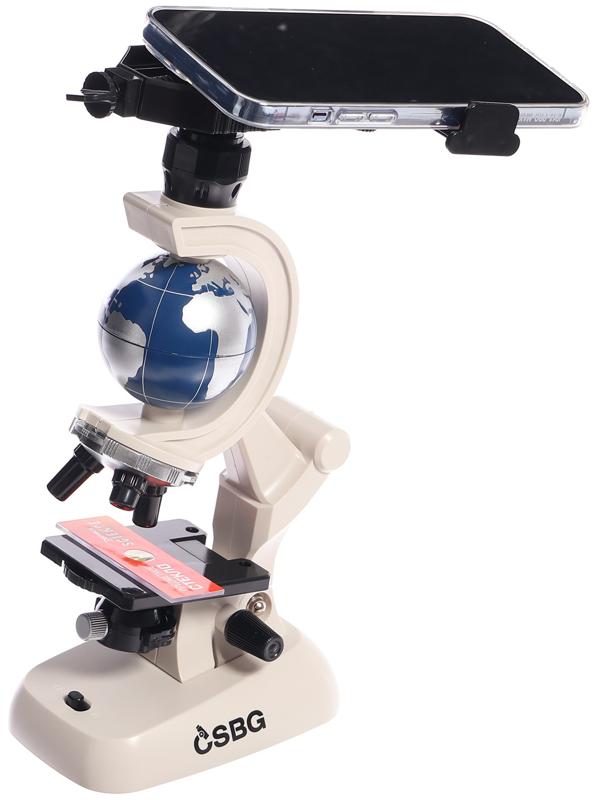 Микроскоп, с планетой, держатель для телефона, подсветка, увеличение x100, x400, x1200