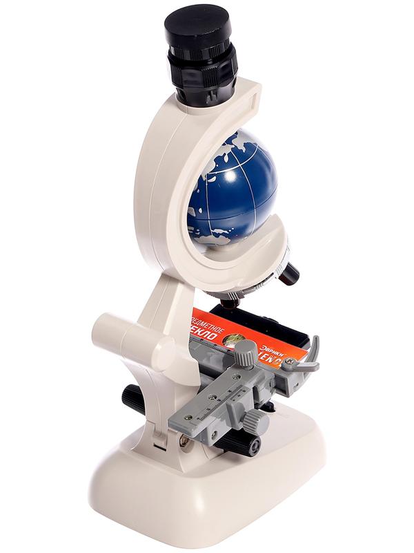 Микроскоп, с планетой, держатель для телефона, подсветка, увеличение x100, x400, x1200