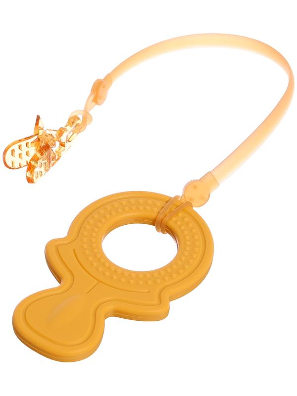 Набор прорезывателей для зубов «Зверята», бутылочка, силиконовый шнурок, в контейнере, 4 шт.