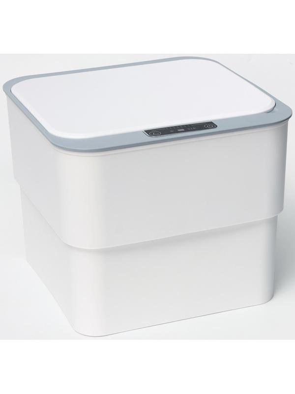 Ведро мусорное сенсорное SAVANNA, складное, 18 л, цвет белый