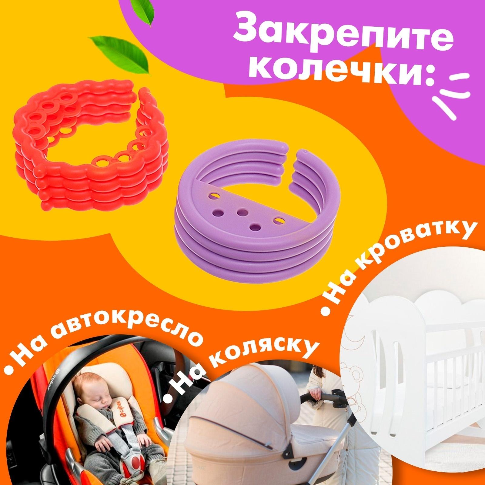 Развивающая игрушка-цепочка для зубов «Фруктовые колечки»