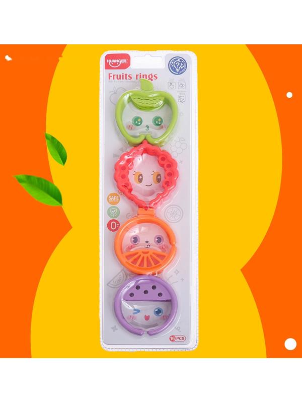 Развивающая игрушка-цепочка для зубов «Фруктовые колечки»