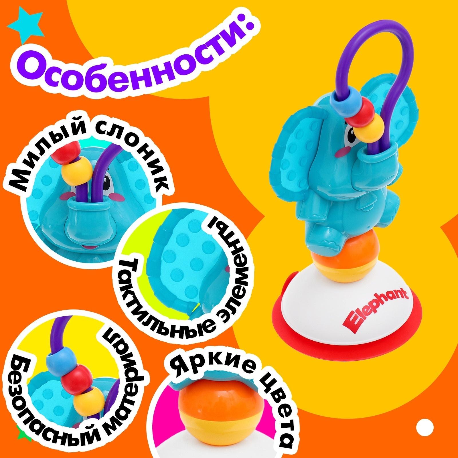Погремушка на присоске «Слоник»