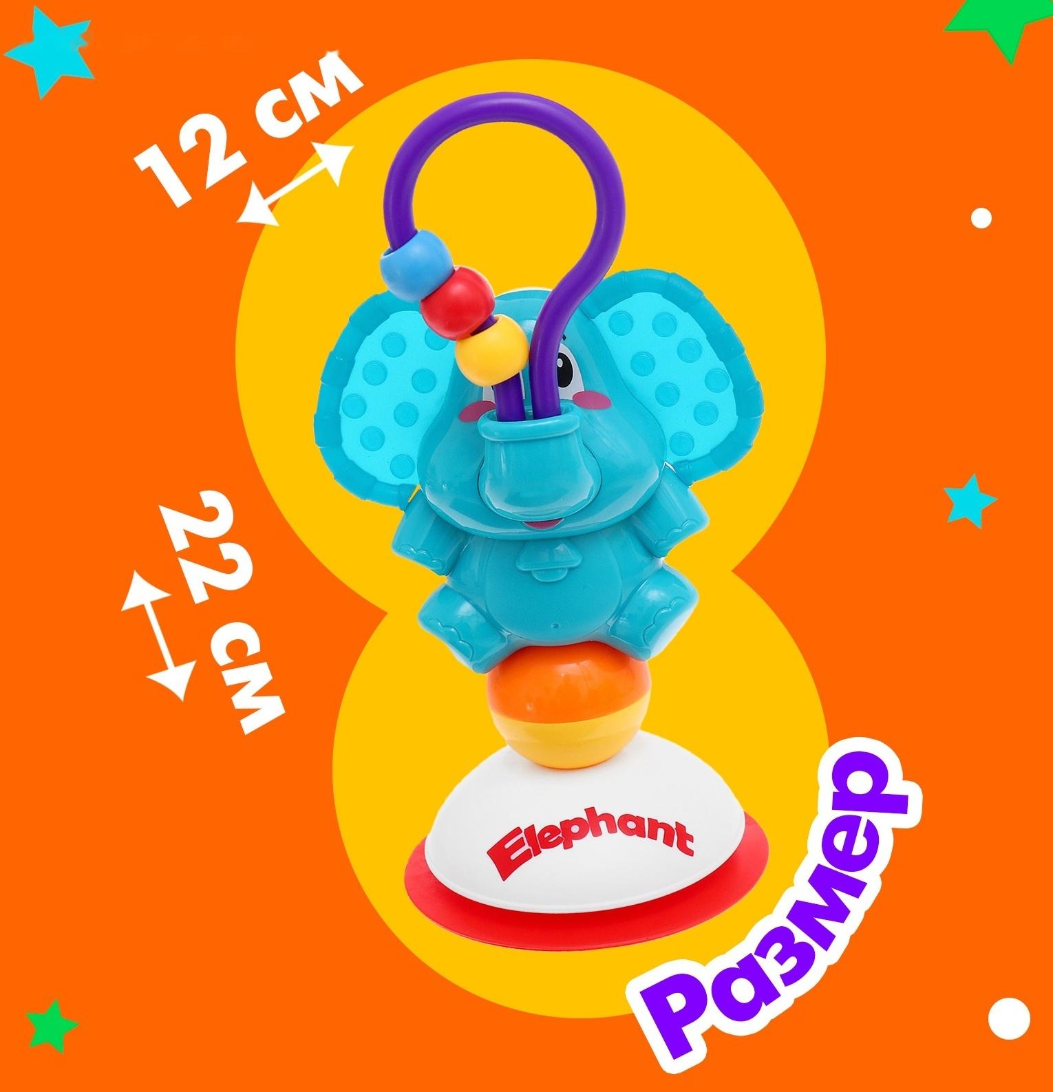 Погремушка на присоске «Слоник»