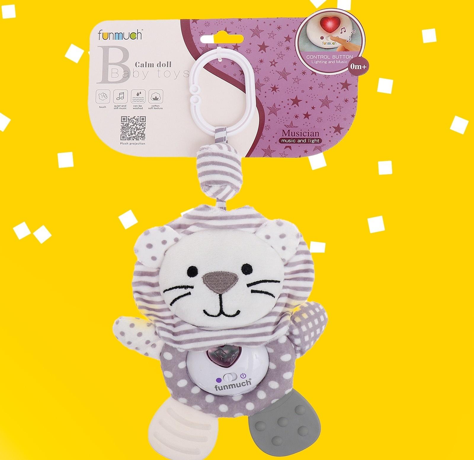 Подвеска на кроватку и коляску «Лёвчик», музыкальная, свет