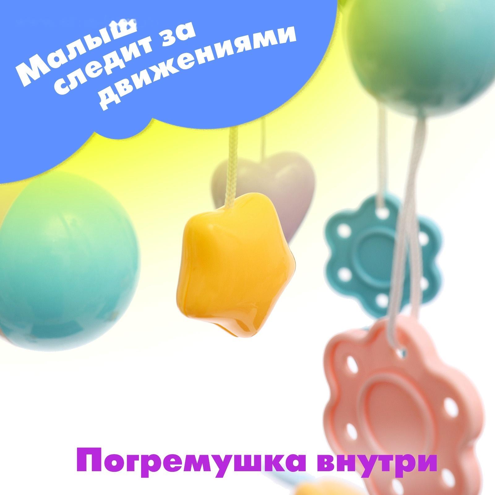 Мобиль музыкальный «Песенки совушки», на батарейках, цвет голубой