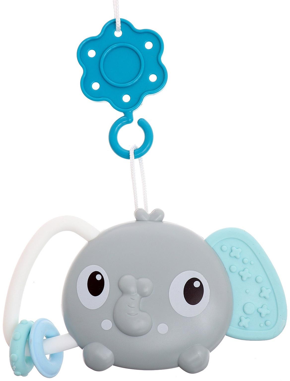 Мобиль музыкальный «Песенки совушки», на батарейках, цвет голубой