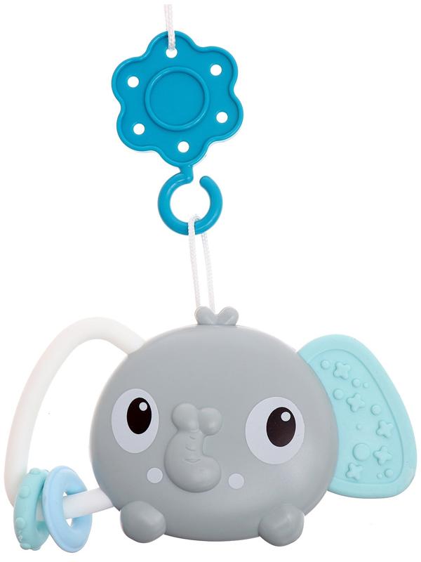 Мобиль музыкальный «Песенки совушки», на батарейках, цвет голубой