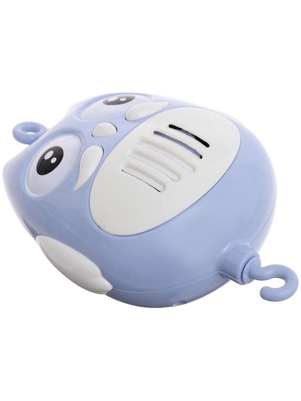 Мобиль музыкальный «Песенки совушки», на батарейках, цвет голубой