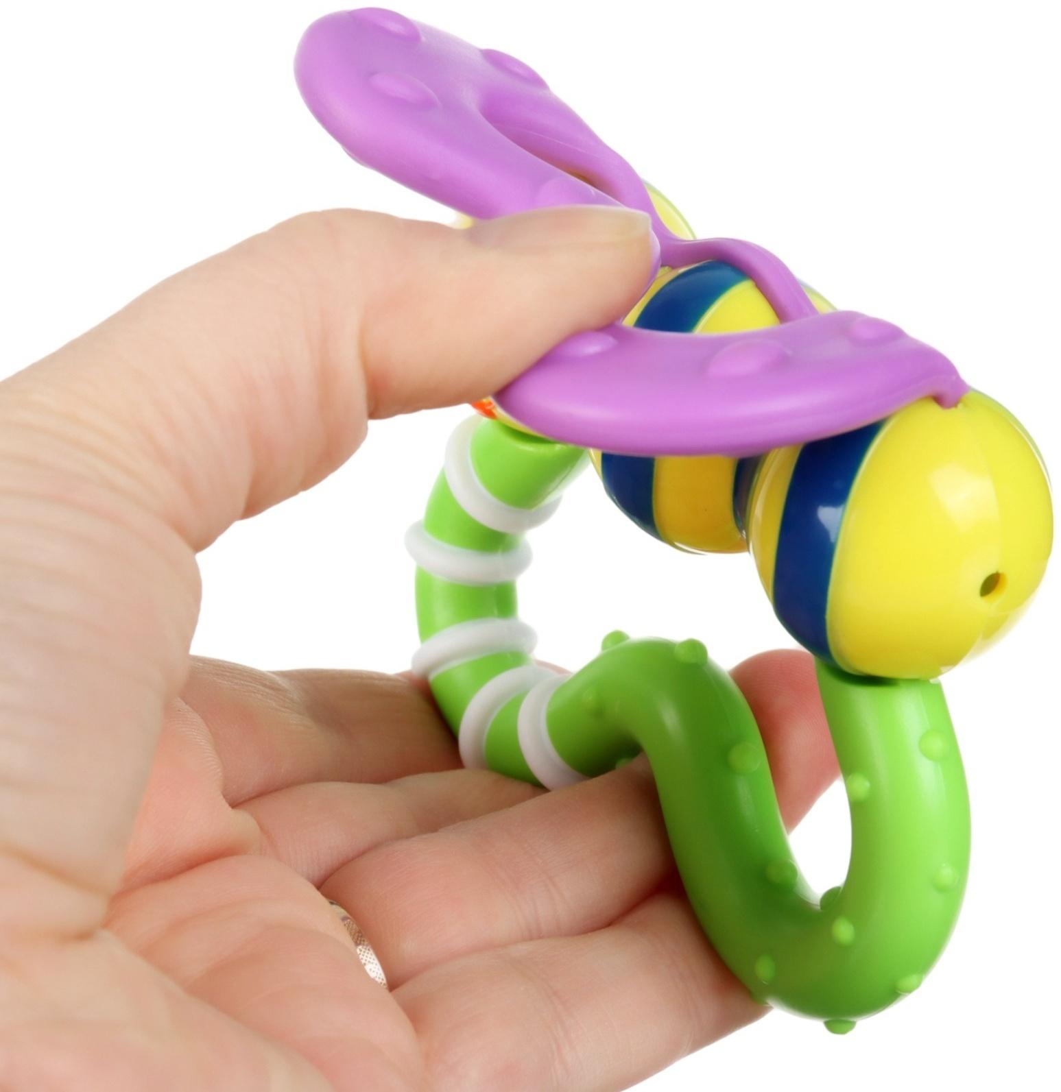 Погремушка Крошка Я «Бабочка» с эластичными элементами, в пакете, от 3 мес.