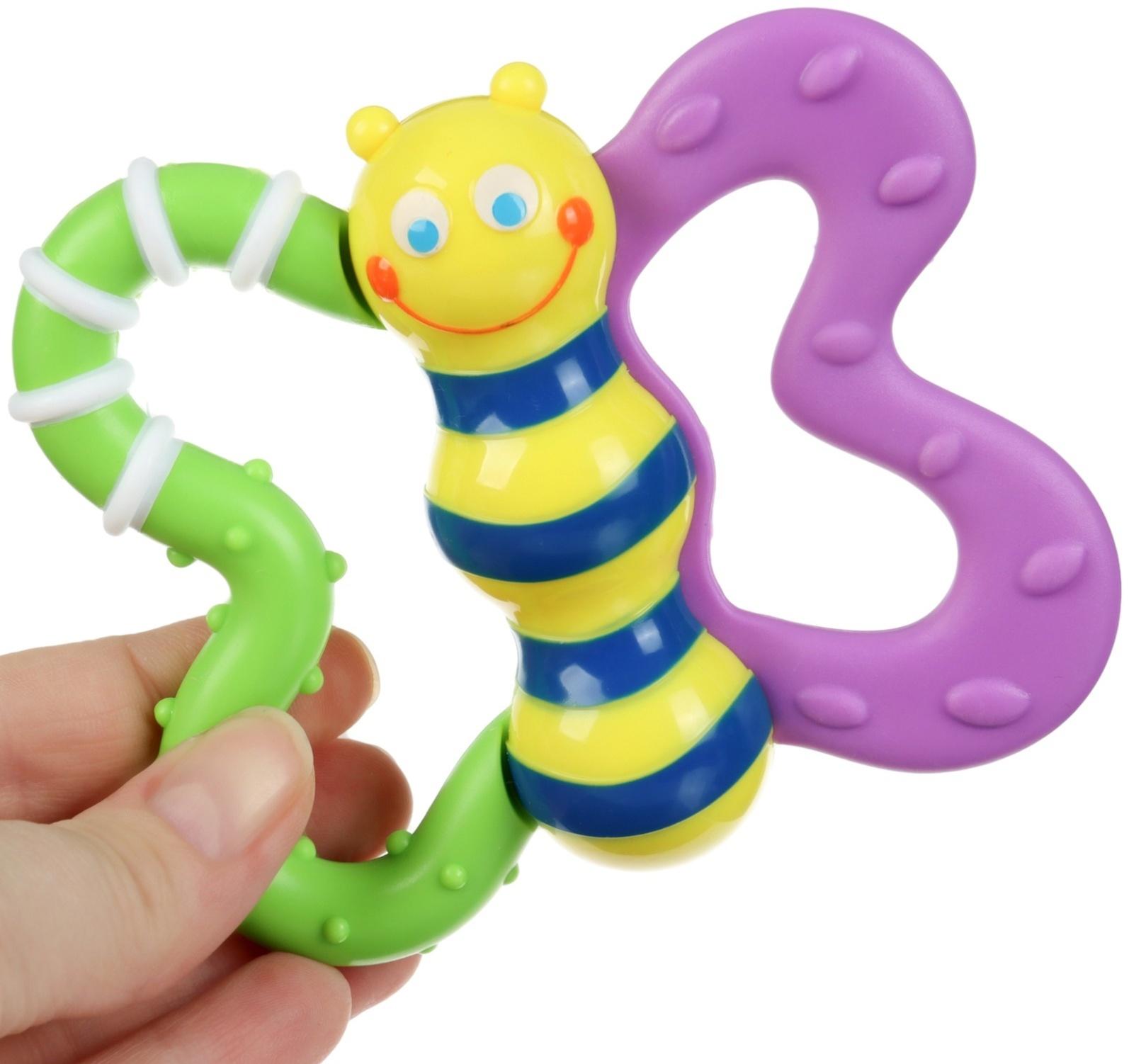 Погремушка Крошка Я «Бабочка» с эластичными элементами, в пакете, от 3 мес.