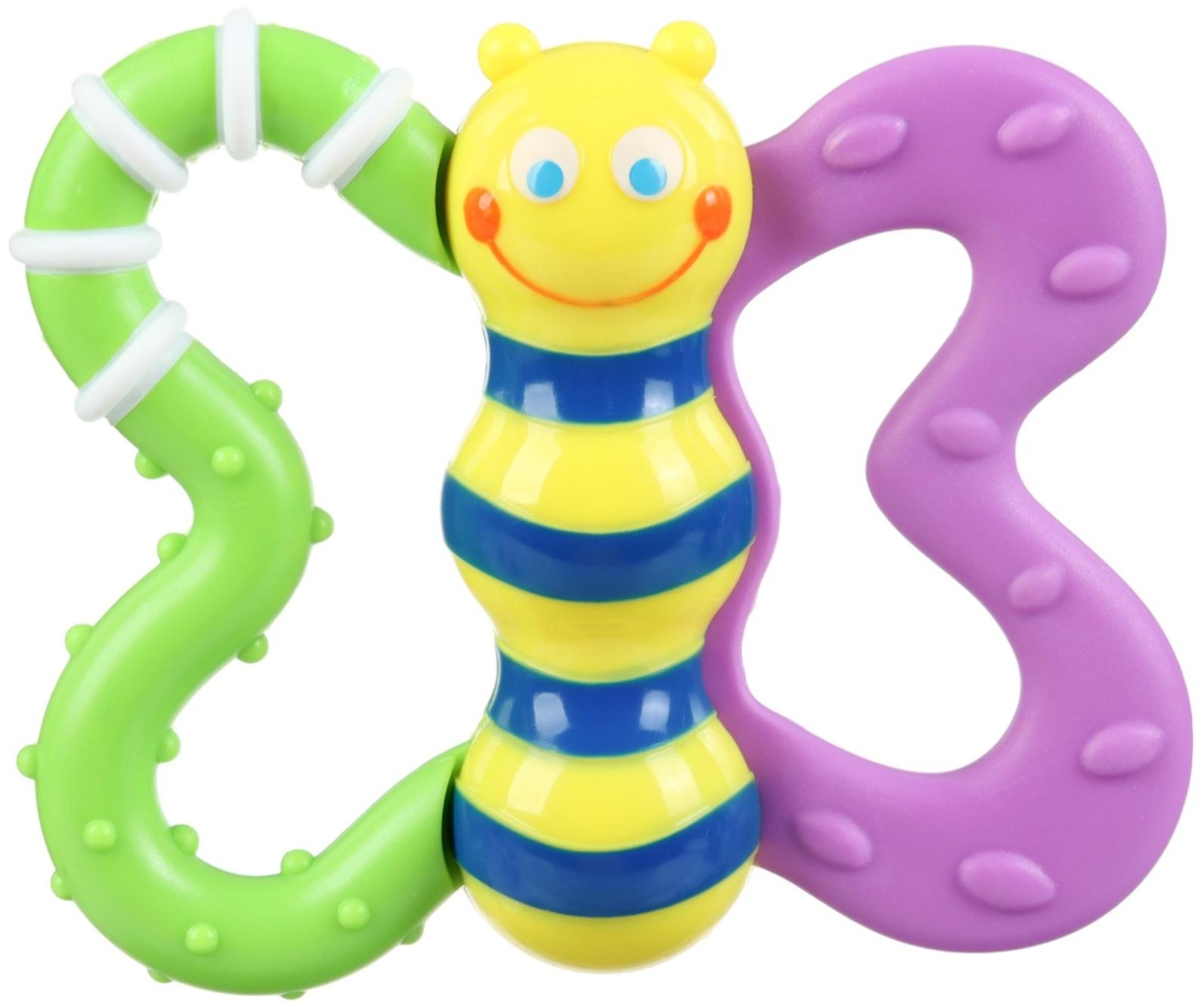 Погремушка Крошка Я «Бабочка» с эластичными элементами, в пакете, от 3 мес.