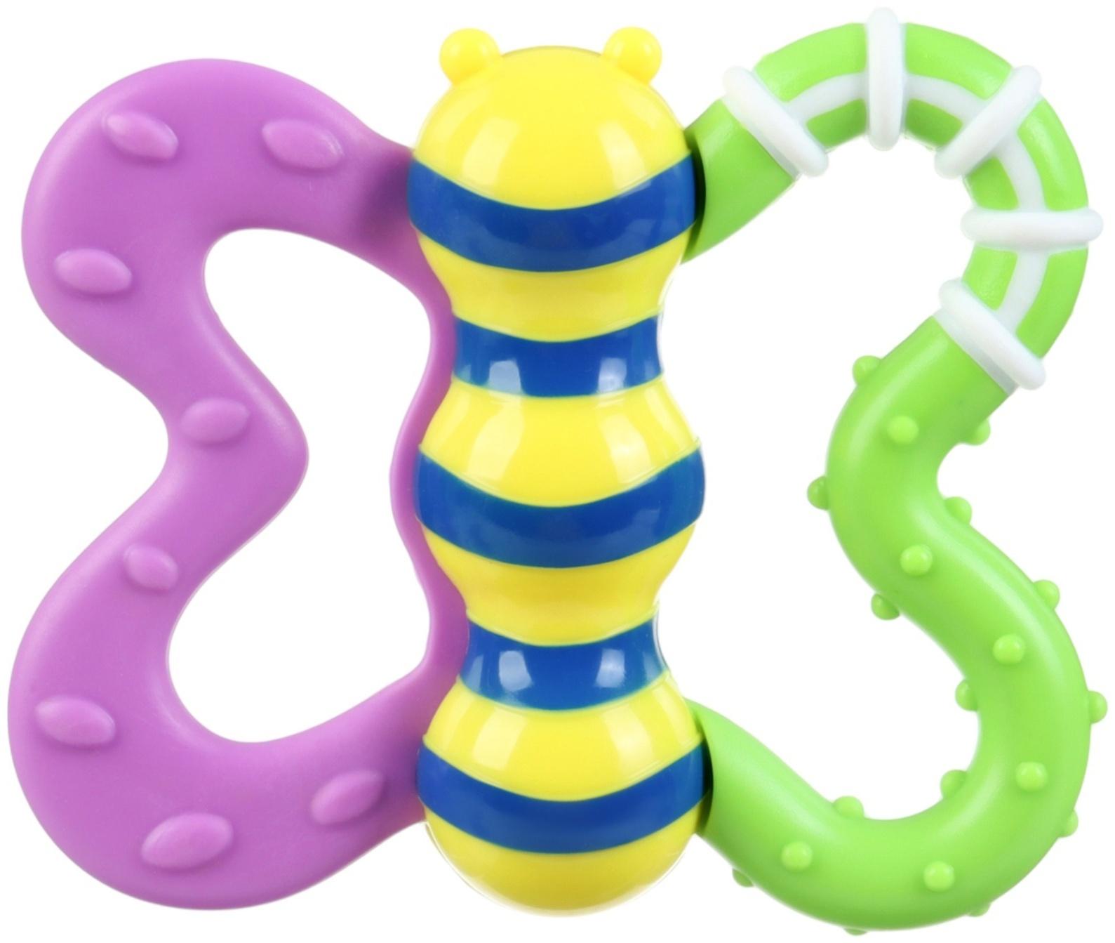 Погремушка Крошка Я «Бабочка» с эластичными элементами, в пакете, от 3 мес.