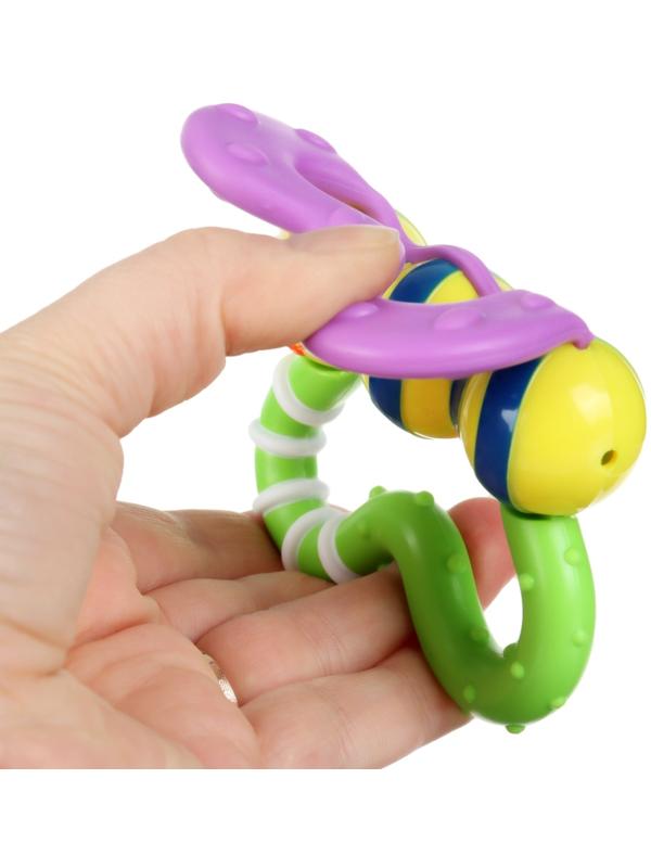 Погремушка Крошка Я «Бабочка» с эластичными элементами, в пакете, от 3 мес.