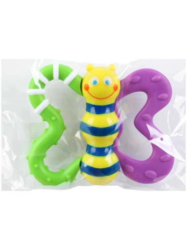 Погремушка Крошка Я «Бабочка» с эластичными элементами, в пакете, от 3 мес.