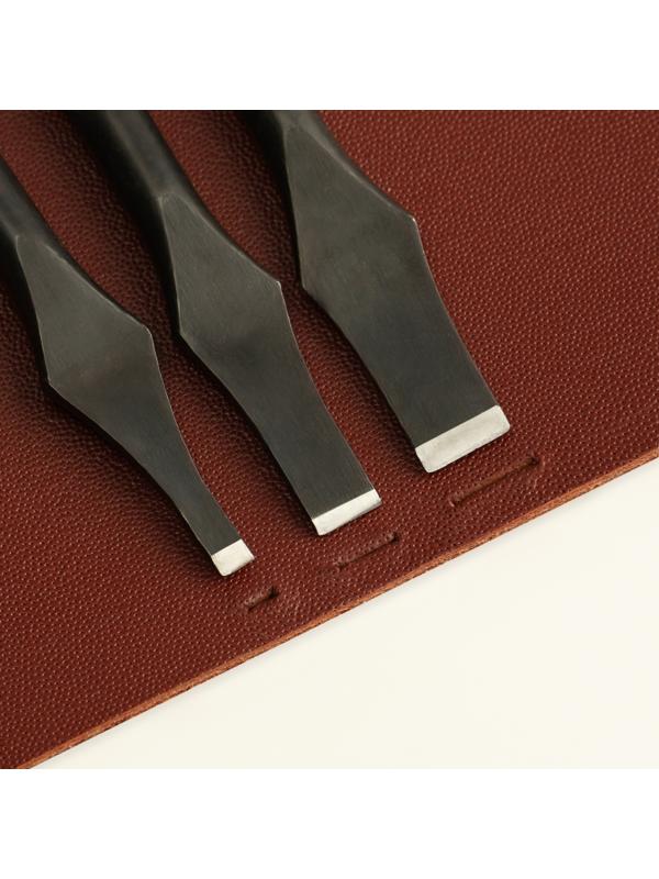 Набор высекателей для кожи 11,4 см, 3 шт, цвет чёрный