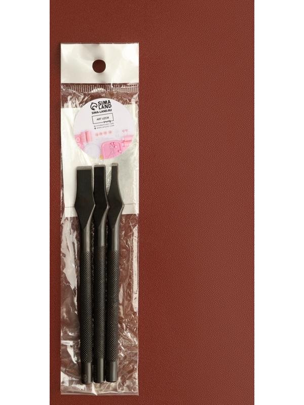 Набор высекателей для кожи 11,4 см, 3 шт, цвет чёрный