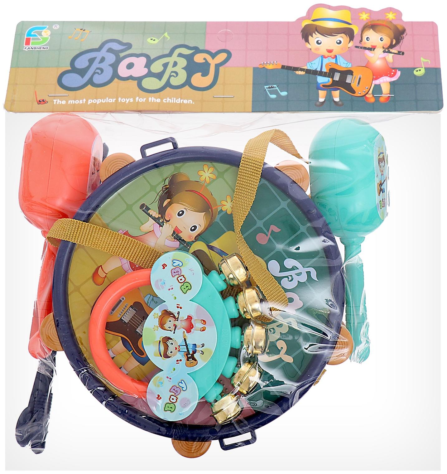 Набор детских музыкальных инструментов «Малышок», 6 предметов, цвета МИКС