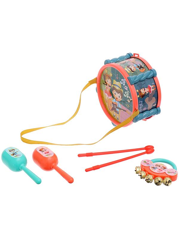 Набор детских музыкальных инструментов «Малышок», 6 предметов, цвета МИКС